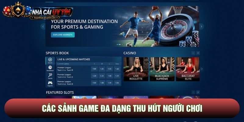 Các sảnh game đa dạng thu hút người chơi Các sảnh game đa dạng thu hút người chơi